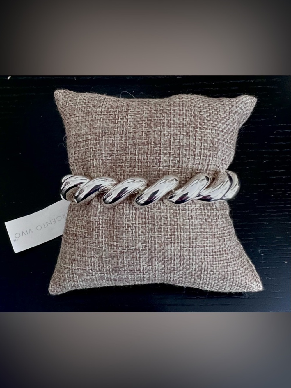 NWT Argento Vivo Polished Silver San Marco Link Bracelet - Picture 3 of 5